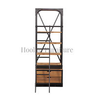 French country style industrial bookcase
