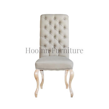 French Style Linen Buttoned Dining Chairs P0070-1