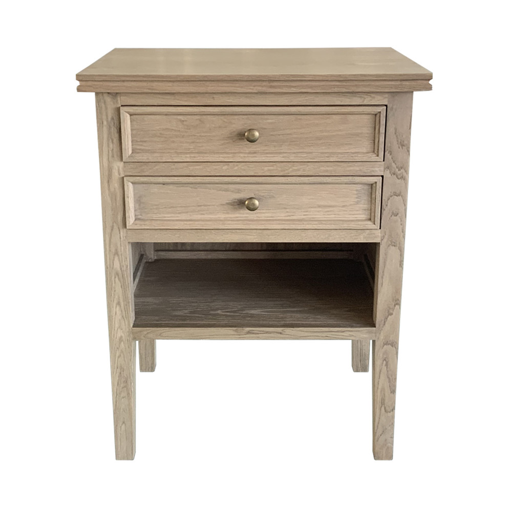 Hamptons French Wooden Bedside Table