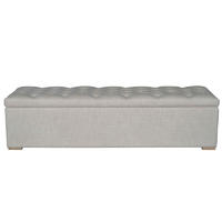 French-style Antique Wooden Upholstered Tufted Bench HL278