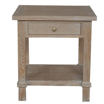 French Style High Quality Oak Bedside Table