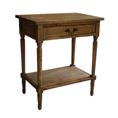 French Country Industrial Style Recycled wood Besides Table 1-Drawer  HL304