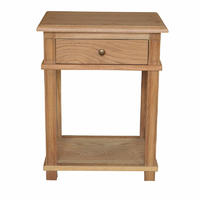 Oak Bedside Table with one Drawer French style