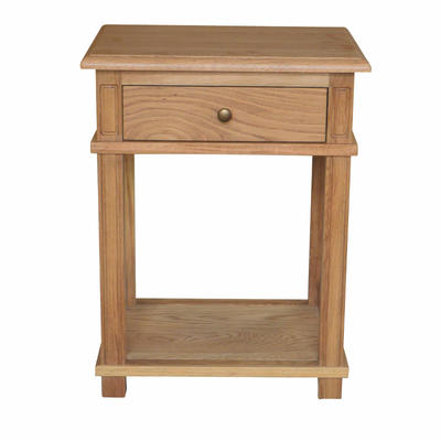Oak Bedside Table with one Drawer French style
