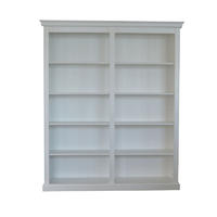French-style Pure White Oak Bookcase W5908