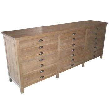 W1551 hand painted recycled oak sideboard with drawers