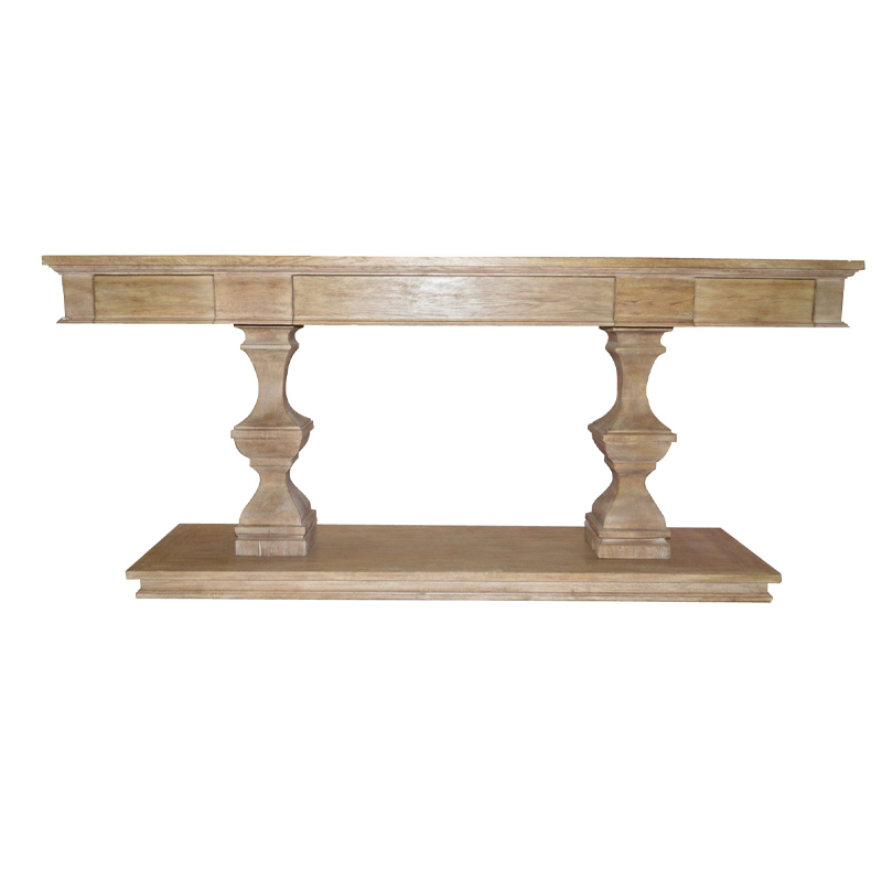 White Washed Oak Console Table