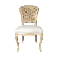 French style dining chair with hand carved cane back P2149