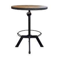 HL383 Adjustable Round Outdoor French Antique Industrial Vintage Furniture Bar Table