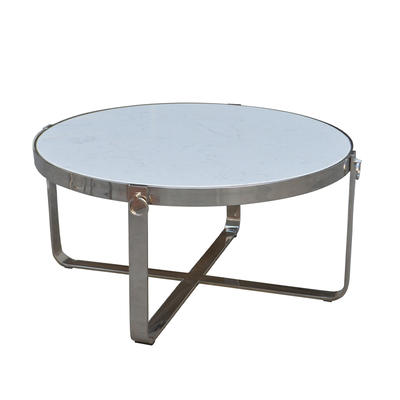 HL166 Wooden Outdoor Round Dining Table Detachable Metal Base Beach Bar Set Stool