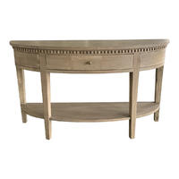 French Country Style Curved Console Table